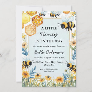 Invitation un peu de miel sur le chemin du baby shower