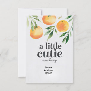 Invitation un peu de soin est sur le chemin du baby shower or