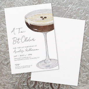 Invitation Un peu plus âgé Fête d'anniversaire Espresso Marti
