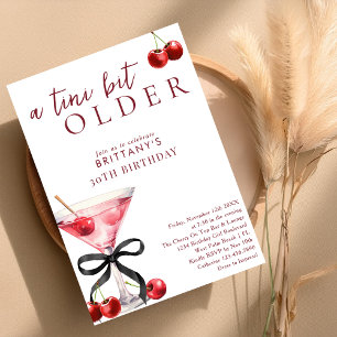 Invitation Un peu plus vieux Cherry Martini pour n'importe qu
