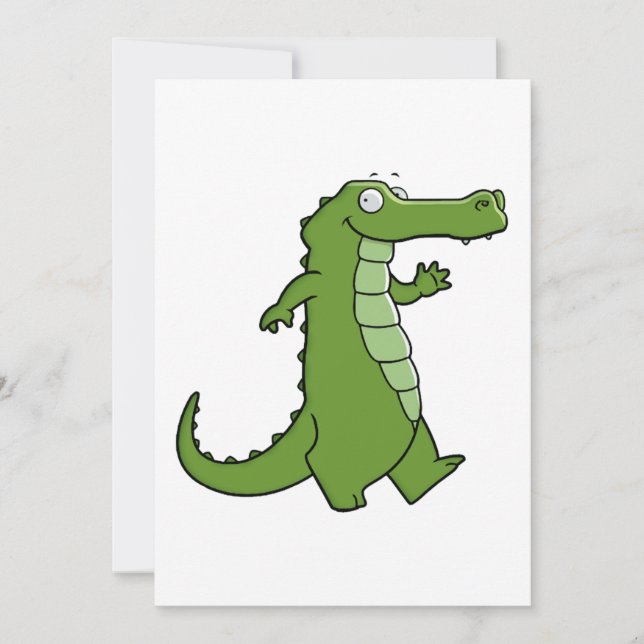 Invitation Un plus défunt alligator (Devant)