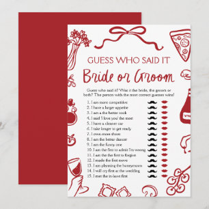 Invitation Un plus italien marié ou jeu de Fête des mariées d