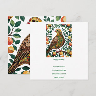 Invitation Un pochoir découpé en forme de perdrix dans un poi