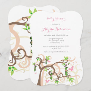 Invitation Un Pois Rose Dans L'Invitation Baby shower De La P