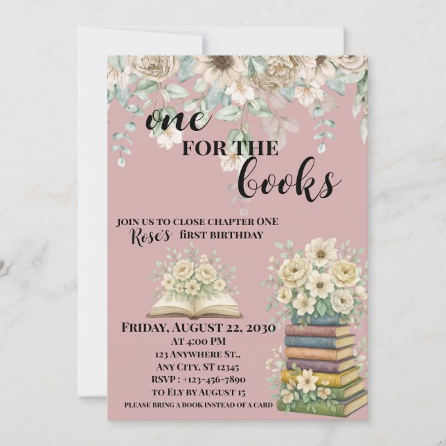 Invitation Un pour les livres (Devant)