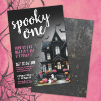Un Premier Anniversaire Rose Halloween Effrayant