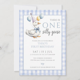 Invitation Un sot Goose Boy 1er anniversaire