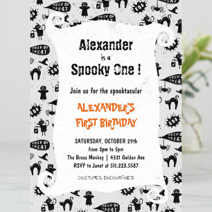 Invitation Un Spooky Spooktacular Halloween 1er anniversaire
