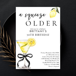 Invitation Un Squeeze Older Lemon Drop Martini 30e Anniversai