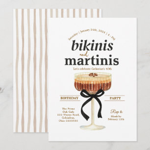 Invitation Un thème de martini espresso pour une fête un peu 