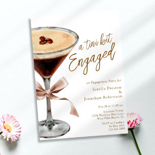Invitation Un Tini Bit Engagé Mocha Martini Partie d'engageme