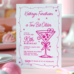 Invitation Un Tini Bit plus vieux Espresso Martini 90e annive