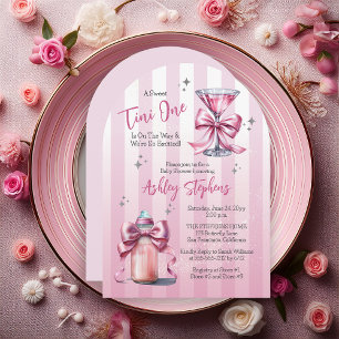 Invitation Un Tini sucré Un Coquette Rose Baby shower fille