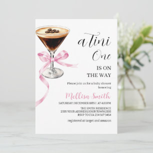 Invitation Un Tini Un En Route Espresso Martini Baby Shower