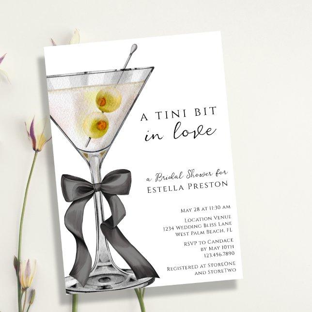 Invitation Un Tini Un Peu Amoureux Fête des mariées Sale Mart (Créateur téléchargé)