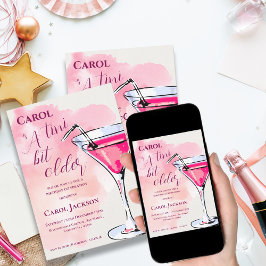 Invitation Un Tini Un Peu Plus Ancien Cocktail À Martini Rose