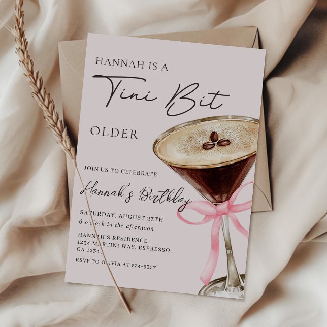 Invitation Un Tini Un Peu Plus Ancien Espresso Martini (Créateur téléchargé)