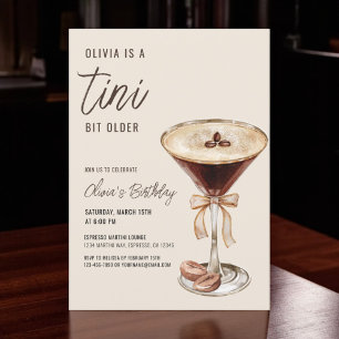 Invitation Un Tini Un Peu Plus Ancien Espresso Martini fête d