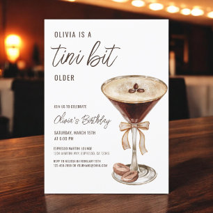 Invitation Un Tini Un Peu Plus Ancien Espresso Martini fête d