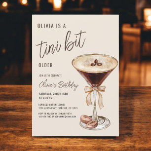 Invitation Un Tini Un Peu Plus Ancien Espresso Martini fête d