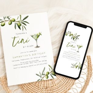 Invitation Un Tini Un Peu Plus Ancien Fun Martini fête d'an