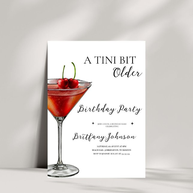 Invitation Un Tini Un Peu Plus Ancien Martini (Créateur téléchargé)