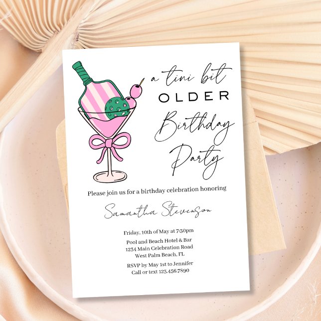 Invitation Un Tini Un Peu Plus Ancien Pickleball À Thème Anni (Créateur téléchargé)