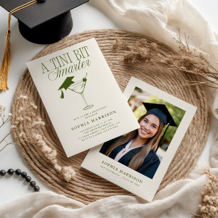 Invitation Un Tini Un Peu Plus Smarter Green Graduation