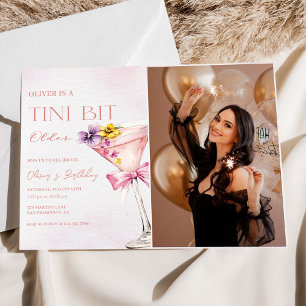 Invitation Un Tini Un Peu Plus Vieux Martini Photo Anniversai