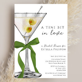 Invitation Un Tini Un Peu Vert Bow Sale Martini Fête des mari