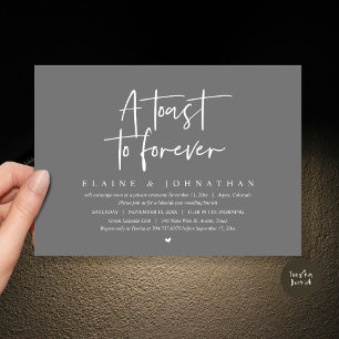 Invitation Un toast à l'éternité, Mariage Elopement Brunch Pa