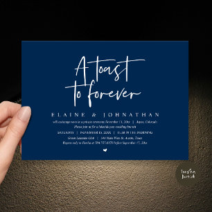 Invitation Un toast à l'éternité, Mariage Elopement Brunch Pa