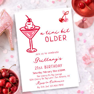 Invitation Un tout petit peu plus vieille Cerise Martini Anni