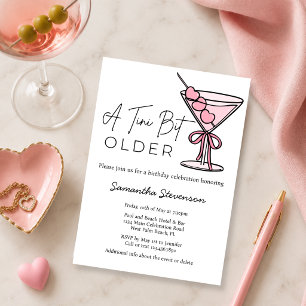 Invitation Un tout petit peu plus vieux Cœurs roses Olives Fê