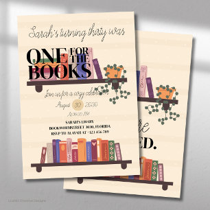 Invitation Un trente anniversaire de bibliophile à marquer d'