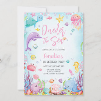 Invitation Under the Sea Ocean Animals Birthday Party