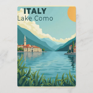 Invitation Une affiche de voyage classique nostalgique – Lac
