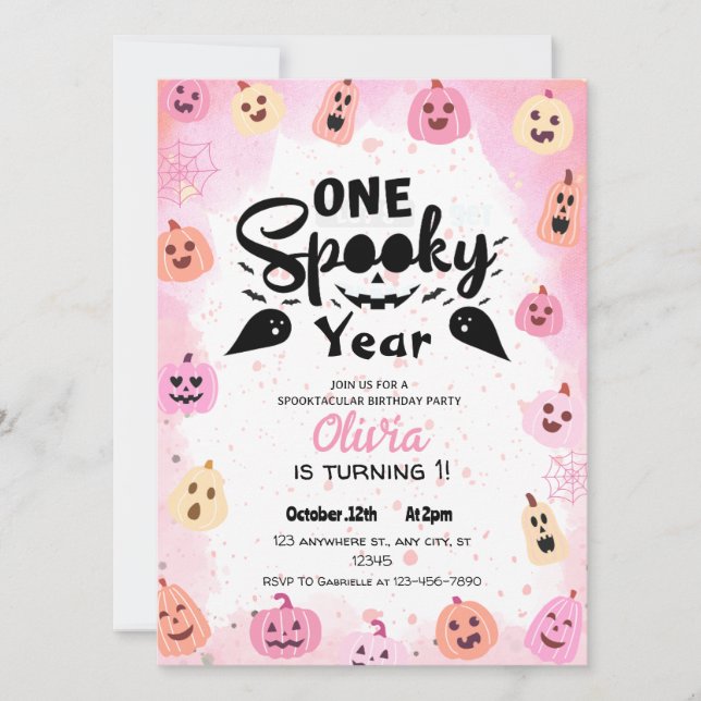 Invitation Une année Éffrayante Halloween Anniversaire Invita (Devant)