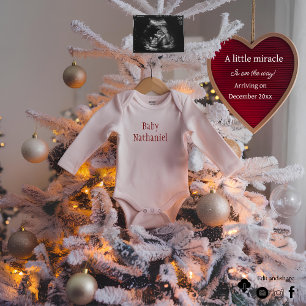 Invitation une annonce de grossesse avec un beau sapin de Noë