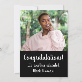 Invitation Une Autre Femme Noire instruite Diplôme de Photo