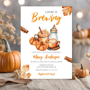 Invitation Une Baby Shower Bouteille de Pumpkin Spice Baby Is