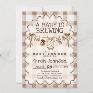 Invitation Une Baby Shower Café Graine de Café est en Route