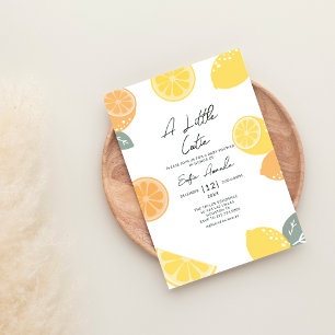 Invitation Une Baby Shower Citron Pastel Mignonne
