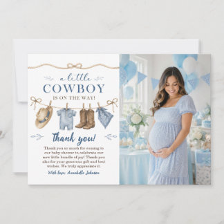 Invitation Une Baby Shower Cowboy pour Petit Garçon