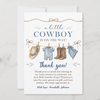 Invitation Une Baby Shower Cowboy pour Petit Garçon