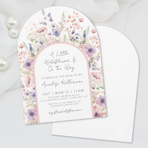 Invitation Une Baby Shower Fleurie avec une Petite Fleur Sauv