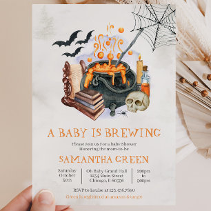 Invitation Une Baby Shower Halloween : Un Bébé se Prépare