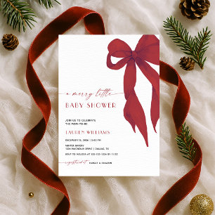 Invitation Une Baby Shower pour un Joyeux Petit Noël avec un