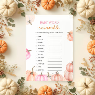 Invitation Une Baby Shower pour un Petit Citrouille Jeu de
