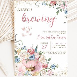 Invitation Une Baby Shower "Un Bébé en Route"